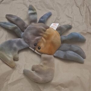 Rare discontinued TY Beanie Baby Claude The Crab Retired September 3 1996